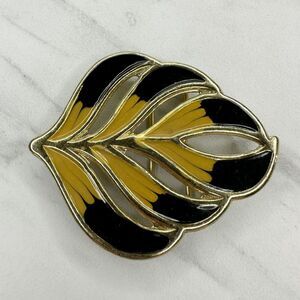 Vintage Gold Tone Leaf Belt Buckle Piece